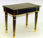Louis XVI Bench Black and Gilded