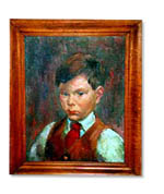 Portrait by Jon Corbino of Frank Hubbard at age 6